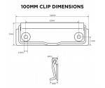 100 mm Black Clipboard Clip