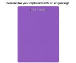 Letter Size 8.5 x 11 Aluminum Clipboard | Lilac