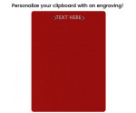 Letter Size 8.5 x 11 Aluminum Clipboard | Red