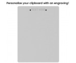 Letter Size 8.5 x 11 Aluminum Clipboard | White