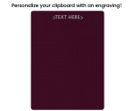 Letter Size 8.5 x 11 Aluminum Clipboard | Wine