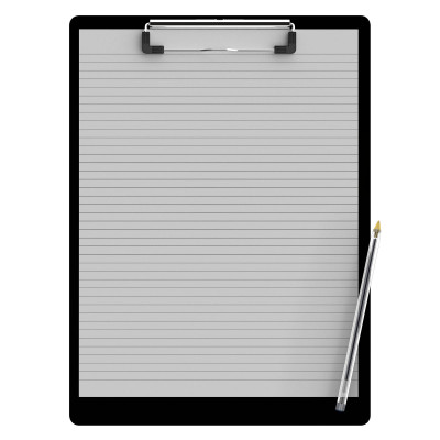Letter Size 8.5 x 11 Aluminum Clipboard | Black