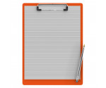 Letter Size 8.5 x 11 Aluminum Clipboard | Orange