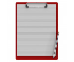 Letter Size 8.5 x 11 Aluminum Clipboard | Red