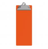 4.25 x 11 Aluminum Server Clipboard - Orange