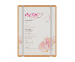 MDF Vertical Menu Board with Bands