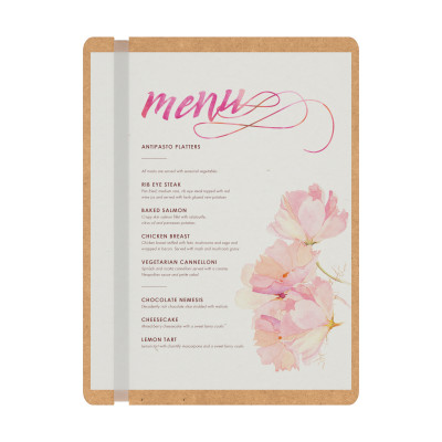 MDF Single Band Vertical Menu Board 