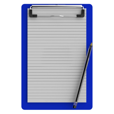 Memo Size 5 x 8 Aluminum Clipboard | Blue