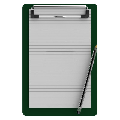 Memo Size 5 x 8 Aluminum Clipboard | Green