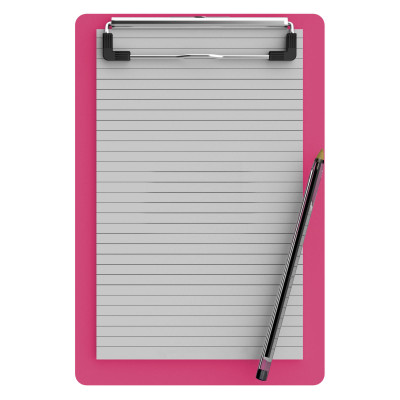 Memo Size 5 x 8 Aluminum Clipboard | Pink