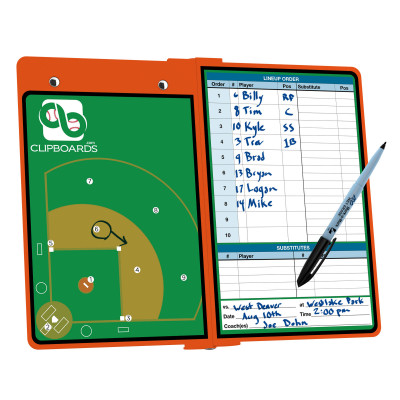 Orange Baseball Clipboard