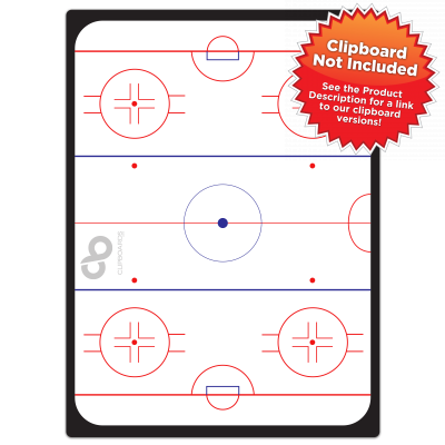 Flat Hockey Rink Adhesive Reference Label 
