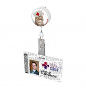 Nurse Kitty Button Badge Reel 