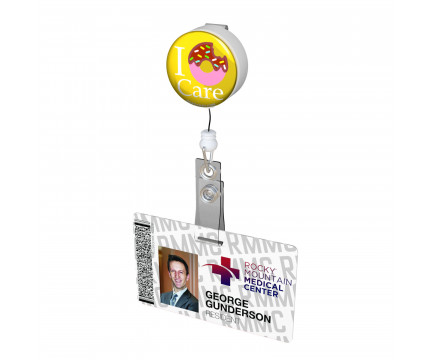 I Donut Care Button Badge Reel