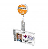 Prescription Caffeine Button Badge Reel 