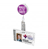 Nurses Call The Shots Button Badge Reel 