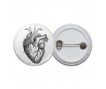 Vintage Heart Diagram Pinback Button Vintage Heart Diagram Pinback Button