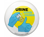Urine Good Hands Pinback Button Urine Good Hands Pinback Button