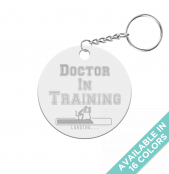 Doctor in Training Circle Keychain